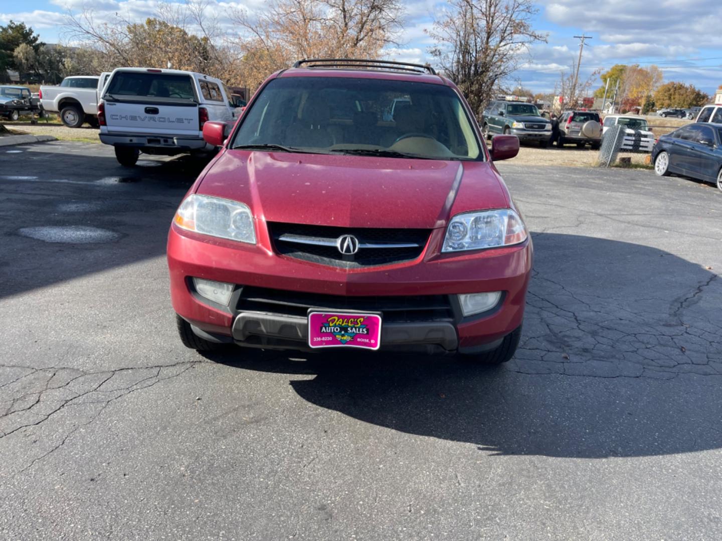 2003 Maroon /Tan Acura MDX Touring (2HNYD18923H) with an 3.5 V6 engine, AT transmission, located at 813 E Fairview Ave, Meridian , ID, 83642, (208) 336-8230, 43.618851, -116.384010 - Photo#3